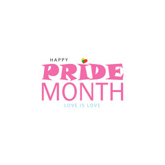 Happy Pride Month Minimalist Vector Design