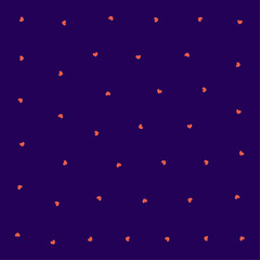 a blue background with red hearts and a purple background