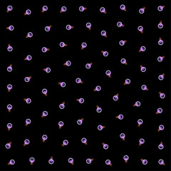 a bunch of purple circles with a black background