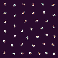 a group of snowmen are standing in a row