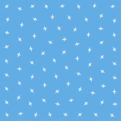 a blue background with white stars