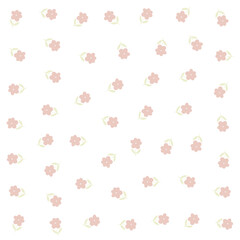 a pattern of pink flowers on a white background
