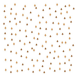 a pattern of brown trees on a white background