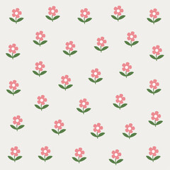 a pattern of pink flowers on a white background