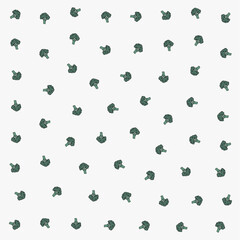 a pattern of broccoli on a white background