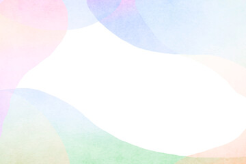 透明感のある柔らかで優しい虹色の背景フレーム３
