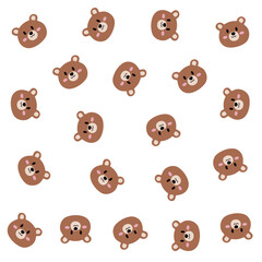 a bunch of brown bears with pink noses