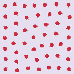 a pattern of pomegranates on a white background