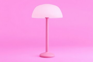 Pink lamp on a pink background.  Simple, modern design