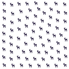 a pattern of a dog with a ball in its mouth