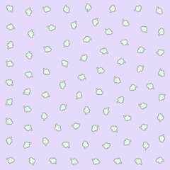 a pattern of sheep on a purple background