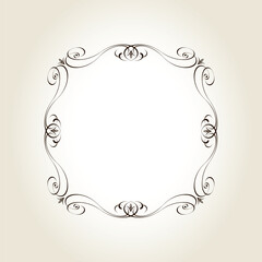 5788.eps  vintage frame with floral ornament