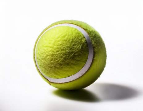 tennis ball isolated on white background with shadow