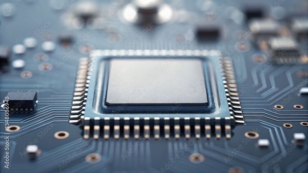Poster precision engineered microprocessor designed for advanced ai-powered automation applications