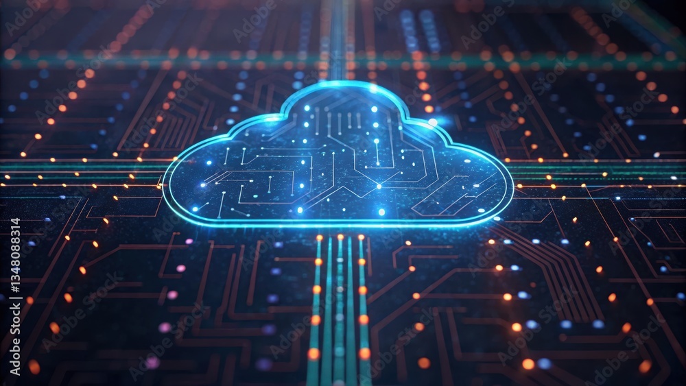 Poster intelligent cloud network with integrated circuitry optimizing automation and artificial intelligenc