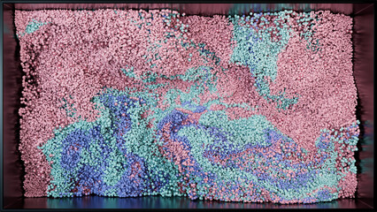 Pastel Harmony of Particles: Seamless Abstract Swirl Motion Background UHD
