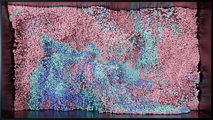 Pastel Harmony of Particles: Seamless Abstract Swirl Motion Background UHD
