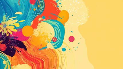 Fototapeta premium Background of a colorful aapi celebration