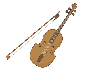 シンプルなバイオリンのイラスト