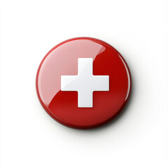Fototapeta premium red cross button