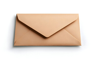 "Blank Brown Mailing Envelope on White Background"
