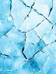Cracked Ice, Frozen Surface Texture
