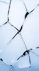 Cracked Ice Abstract Winter Texture