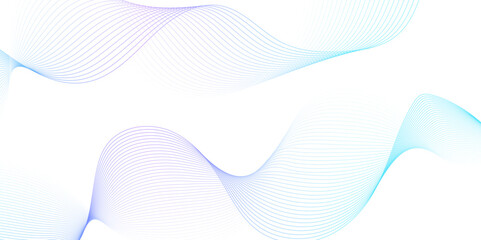 White wave curve lines banner background design. Abstract soft wave lines dynamic flowing purple and blue isolated background. Vector Illustration of the pink pattern of lines. stripes on white.