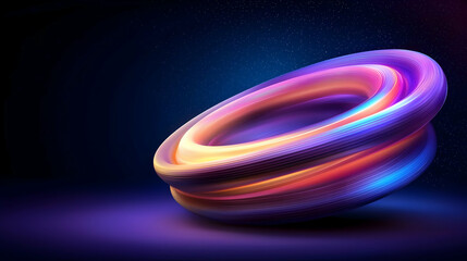 Glowing Ring Abstract Cosmic Background