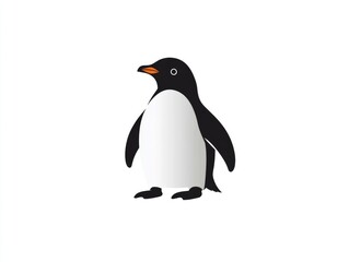 Obraz premium Cute penguin illustration on a plain background