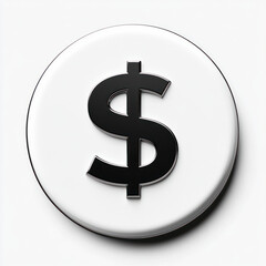 Obraz premium silver dollar sign