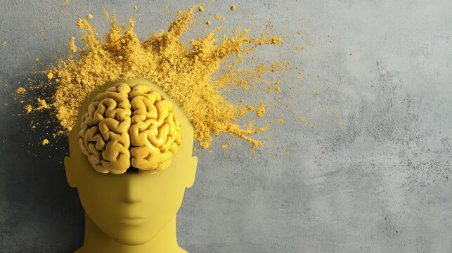 Brain Exploding with Ideas -  A Creative Concept
