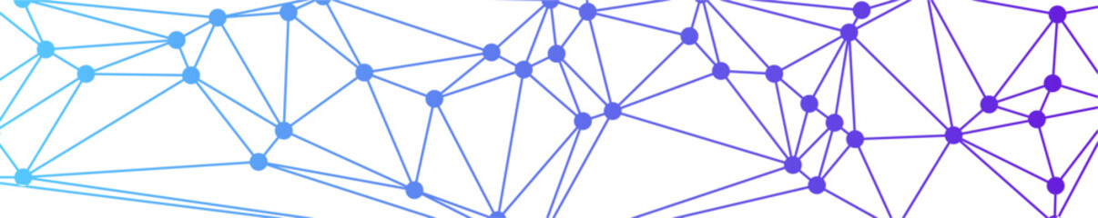 Gradient Network Cyan to Violet Connections