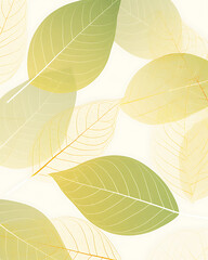 Obraz premium .Illustration of trees, leaves, grass and various botanical elements on a white background.