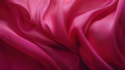 Obraz premium Flowing pink fabric with soft, delicate folds and rich textures