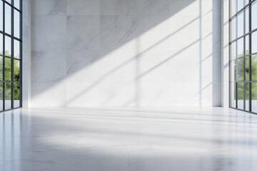 Obraz premium Modern, minimalist interior space bathed in natural light