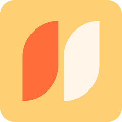 Modern Minimalist Geometric Sticker Element