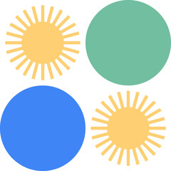 Modern Minimalist Geometric Sticker Element