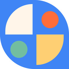 Modern Minimalist Geometric Sticker Element