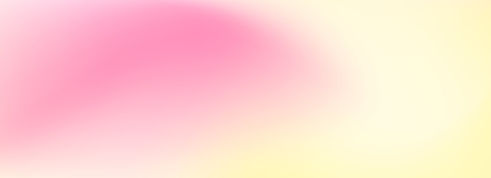 Fototapeta Yellow and pink smooth gradient. Springtime color blur background. Summer mood pastel blurred gradient backdrop. Soft abstract spring theme wallpaper for poster, banner, template, presentation. Vector