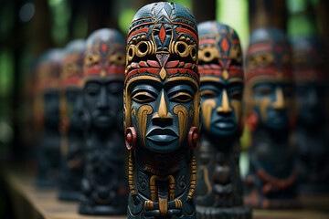 Totems, with their intricately carved figures, serve as powerful vessels of Indigenous cultures' profound history and wisdom, breathing life into captivating narratives and safeguarding cultural herit