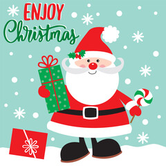 Santa Claus For Christmas Card or Bag design