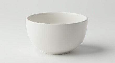 Empty White Bowl on Clean Surface for Cereal or Food Preparation