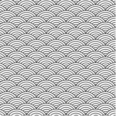 Fototapeta premium Fish Scale Wave Pattern. Seamless Geometric Background