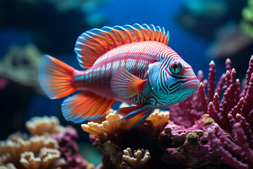 vibrant sea fish in coral reefs have ingeniously crafted unique adaptations like camouflage, astonishing mimicry, and survival strategies to flourish in their underwater realm