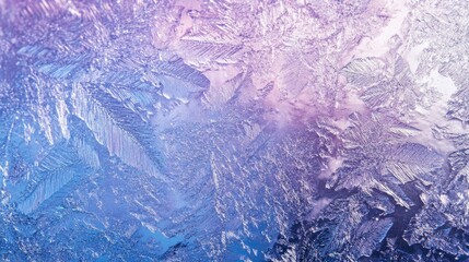 Frozen Windowpane: Purple Frost Pattern.