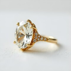 golden ring with diamonds