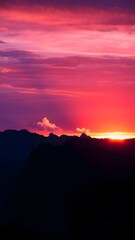 Obraz premium Majestic Mountain Sunset
