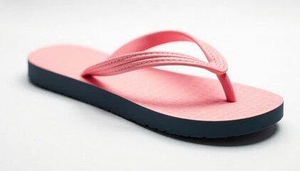 Close-up view of a flip-flop against a white backdrop , view, sole