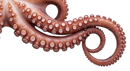 Obraz premium tentacles of octopus on a white background, octopus ocean animal